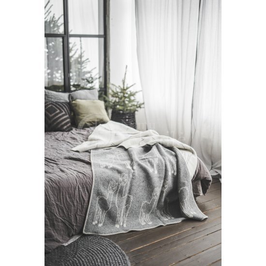 Wool blanket ,,Alpaka" grey